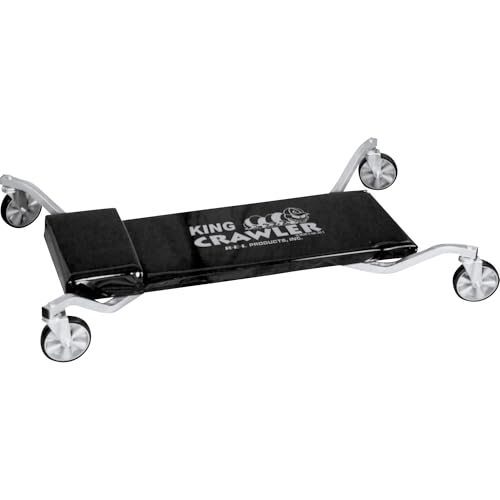Traxion 1-200 King Crawler Rolling Automotive Mechanic Creeper W/All-Terrain 5' Casters,Black